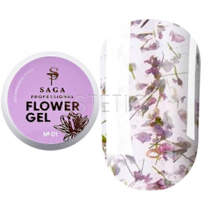 Гель с сухоцветами SAGA Professional Flower Gel №01, 5 мл