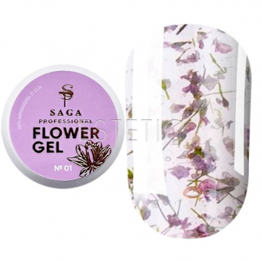 Гель із сухоцвітами SAGA Professional Flower Gel №01, 5 мл