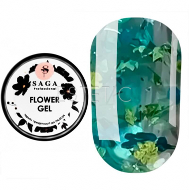 Гель із сухоцвітами SAGA Professional Flower Gel №10, 5 мл