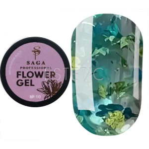 Гель із сухоцвітами SAGA Professional Flower Gel №10, 5 мл