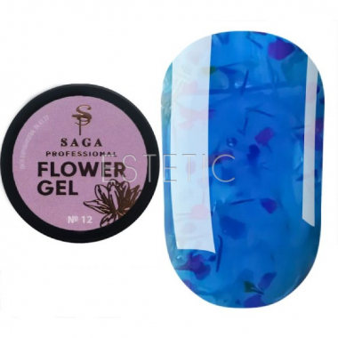 Гель с сухоцветами SAGA Professional Flower Gel №12, 5 мл