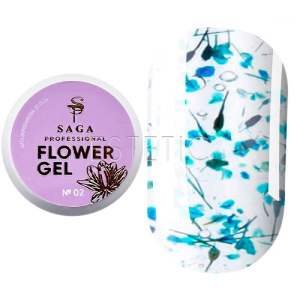 Гель с сухоцветами SAGA Professional Flower Gel №02, 5 мл
