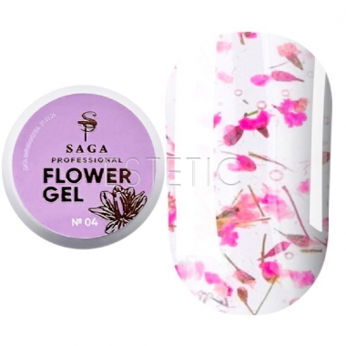 Гель с сухоцветами SAGA Professional Flower Gel №04, 5 мл
