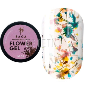 Гель із сухоцвітами SAGA Professional Flower Gel №05, 5 мл
