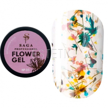 Гель із сухоцвітами SAGA Professional Flower Gel №05, 5 мл