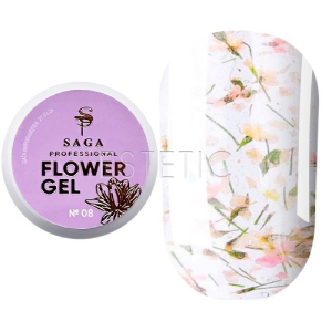 Гель із сухоцвітами SAGA Professional Flower Gel №08, 5 мл