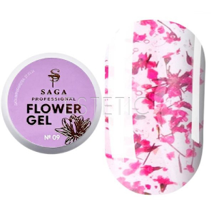 Гель із сухоцвітами SAGA Professional Flower Gel №09, 5 мл