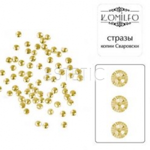 Komilfo Стрази копія Сваровські Gold champagne, розмір 3 (100 штук в упаковці)