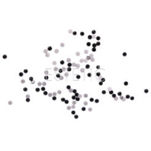 Komilfo Стрази копія Сваровські Jet Black, розмір 3 (100 штук в упаковці)