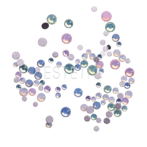 Komilfo стрази копія Сваровські MIX Opal, різні кольори і розміри (100 штук в упаковці)