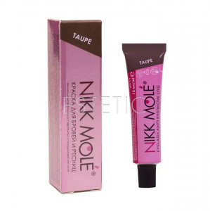 Фарба для брів та вій NIKK MOLE Taupe (сіро-коричнева), 15 мл