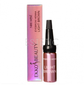 Хна NIKK MOLE EkkoBeauty Eyebrow Henna для бровей Light brown (светло-коричневый), 5 мл