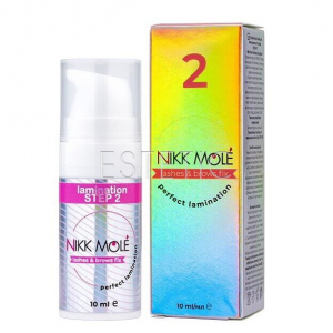 Состав для ламинирования NIKK MOLE Lashes&Brows fix Perfect lamination STEP №2 для ресниц и бровей (фиксатор), 10 мл