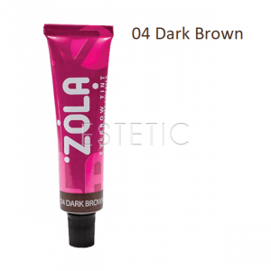 Краска для бровей ZOLA Eyebrow Tint с коллагеном 04 Dark Brown (тёмно-коричневый), 15 мл