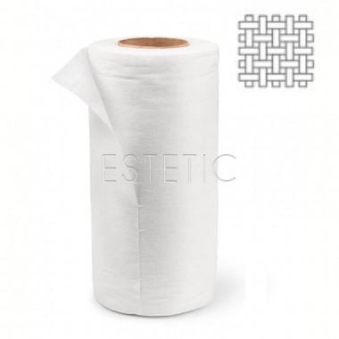 Clean Comfort Полотенца из спанлейса 35*70 см (белые, сетка), 100 шт/рулон