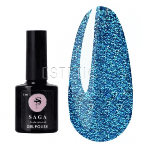 SAGA Professional Fiery Gel №08 - Гель-лак світловідбиваючий №08 (блакитний), 8 мл