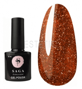 SAGA Professional Fiery Gel №22 - Гель-лак світловідбиваючий №22 (теракотовий), 8 мл