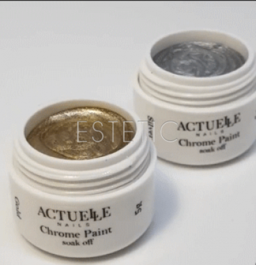 ACTUELLE Chrome Paint Silver - Гель-фарба  (срібляста), 5 г