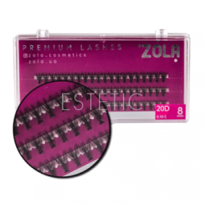 ZOLA Ресницы-пучки 20D, 8 мм