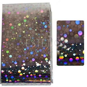 Komilfo Фольга для лиття (срібло кружечки, голограма)