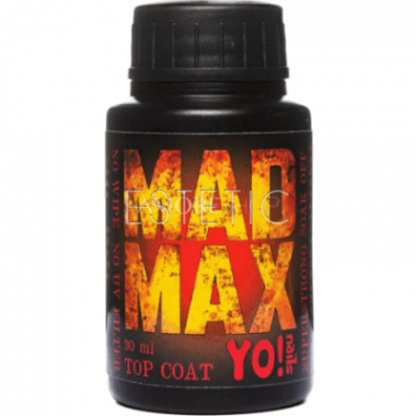 YO! Mad Max Top coat NO-WIPE no UV filter - Топ без уф фильтра и без липкого слоя, 30 мл