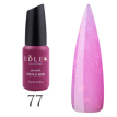French Base Edlen Shimmer №77 - Френч база для гель-лаку з шиммером (рожевий зі срібним шиммером), 9 мл