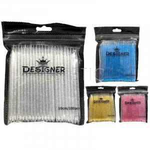 Двухсторонние пластиковые палочки Designer Professional для удаления кутикулы, 10 см (100 шт/уп)