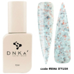 DNKa Cover Base Stylish #0046 - Цветная база (Мраморный нежный голубовато-серый с черными и белыми частицами разного размера и частицами потали), 12 мл