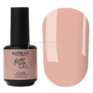 Komilfo Bottle Gel Cover - Гель для наращивания с кисточкой (телесный), 15 мл