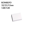 Komilfo Баф-міні  120/120 білий, 32*25*12 мм, 48 шт в упаковці, 1 шт