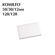 Komilfo Баф-міні  120/120 білий, 50*30*12 мм - 24 шт в упаковці, 1 шт