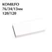 Komilfo Баф-мини  120/120 белый, 76*34*13 мм - 24 шт в упаковке, 1 шт