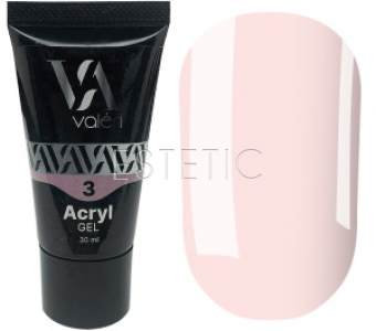 Valeri Acryl Gel №03 - Акригель (молочно-розовый), 30 мл