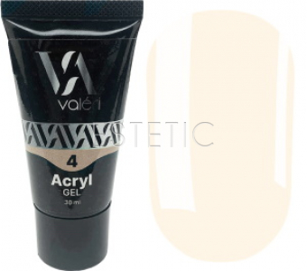 Valeri Acryl Gel №04 - Акригель (молочно-кремовый), 30 мл
