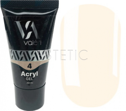 Valeri Acryl Gel №04 - Акрігель (молочно-кремовий), 30 мл