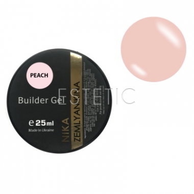 Nika Zemlyanikina Builder Gel Peach - Конструирующий гель для гель-лака (телесный), 25 мл