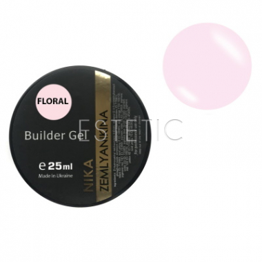 Nika Zemlyanikina Builder Gel Floral - Конструирующий гель для гель-лака (холодный розовый), 25 мл