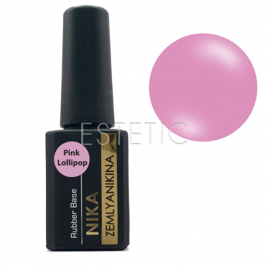 Nika Zemlyanikina Pink Lollipop - Камуфлирующая база для гель-лака (светло-розовый), 15 мл