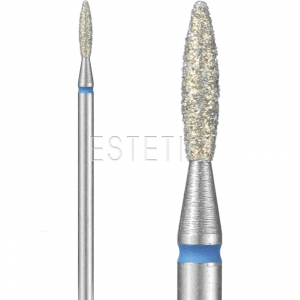 Фреза Пламя закругленное (тупое) 2,5 мм алмазная GOLD синяя 243R.524.025Q GLprof 