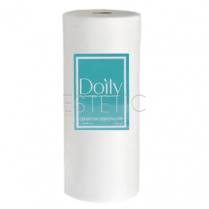 Серветки Doily зі спанлейсу гладкі, в рулоні (100 шт), 30 х 40 см
