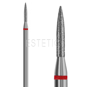 Фреза Конус цилиндрический 1,6 мм алмазная красная 250.514.016 GLprof 
