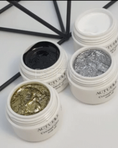 ACTUELLE Cream Color Silver - Твёрдый гель-лак (серебристый), 5 г