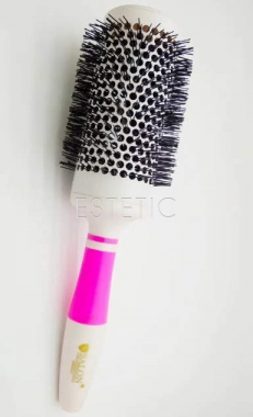 Браш для волосся Salon Professional Ceramics Thermal продувний, Біло-рожевий, Ø53мм 9885 KLC