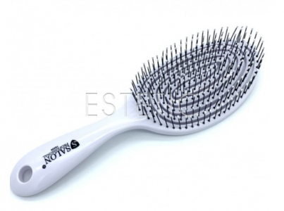 Продувная Щетка массажная для укладки SALON Professional белая 18200