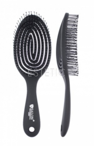 Продувная Щетка для укладки массажная SALON Professional черная 18200P