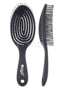 Продувная Щетка для укладки массажная SALON Professional черная малая 18202