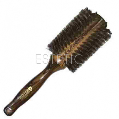Щітка-браш для волосся Salon Professional дерево та натуральна щетина, Ø55мм 2272-FM