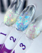Фото 2 - Гель-лак із гліттером Edlen Professional Confetti Glitter №01, 9 мл