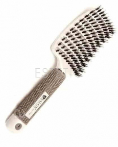 Щетка массажная продувная для укладки SALON Professional керамическая с комбинированной щетиной 0077B