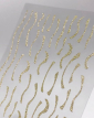 Лента гибкая для светоотражающая дизайна ногтей RichColor металлизированная (волна, золото)